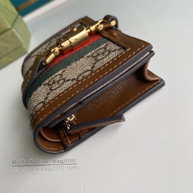 Gucci原厂皮包包 古驰女士三折短夹钱包 Gucci马衔扣零钱包 645536  gdj1498